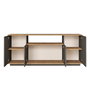 Hanah Home Consola FR15-AA Pino Atlántico y Antracita, Tablero de Partículas Recubierto de Melamina, 180x75x44.5cm